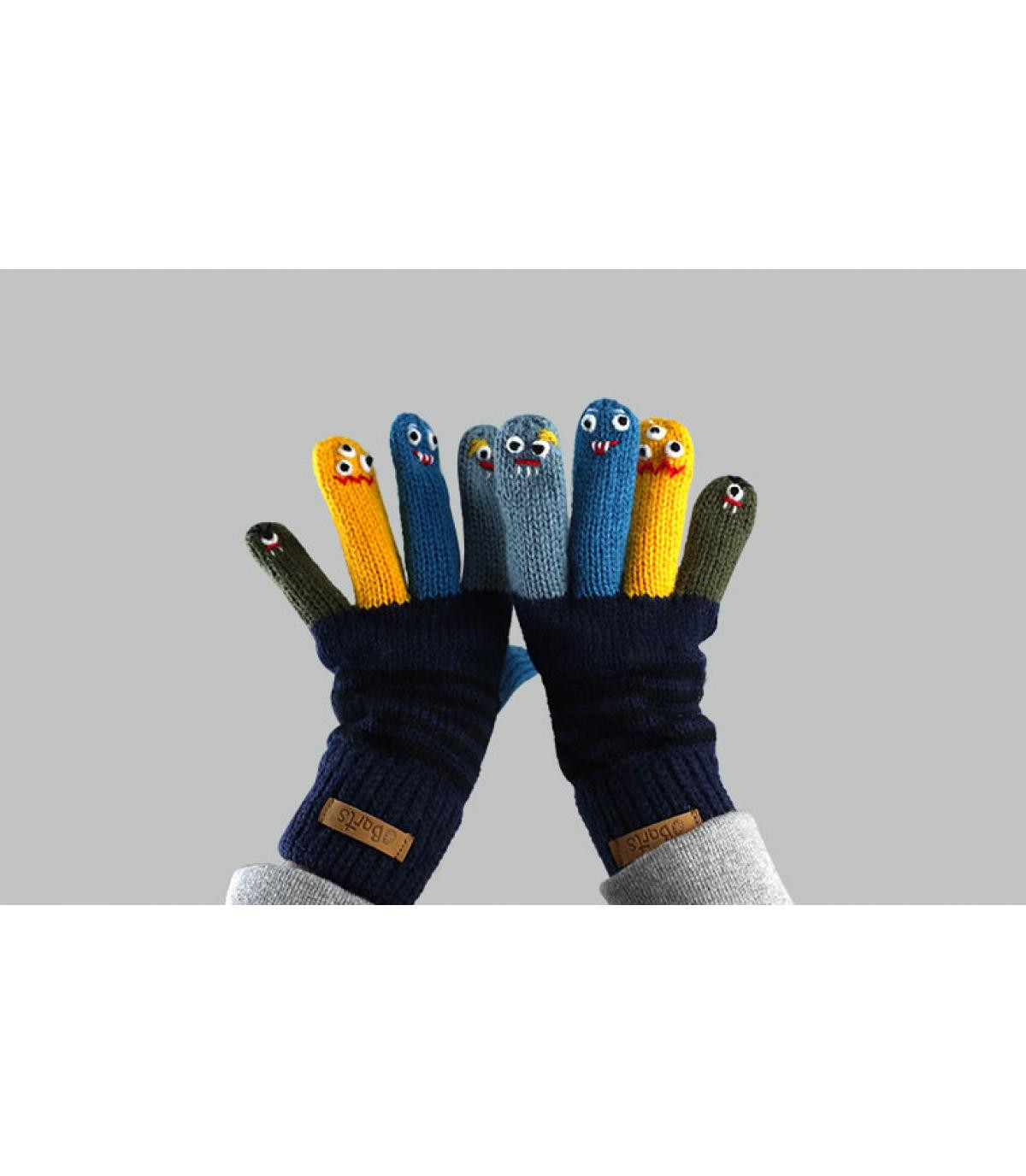 guanti da burattino da bambino Puppet Gloves Kids navy